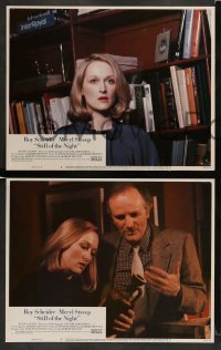3z393 STILL OF THE NIGHT 8 LCs '82 Roy Scheider, Meryl Streep, if looks could kill!