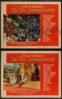 3z410 TEN COMMANDMENTS 8 LCs '56 directed by Cecil B. DeMille, Heston, Brynner, continual release!