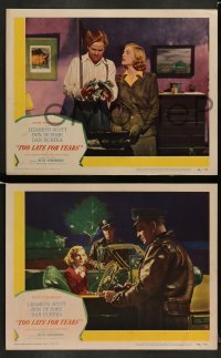 3z784 TOO LATE FOR TEARS 4 LCs '49 great images of, one with Dan Duryea slapping Lizabeth Scott!