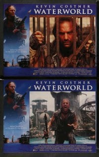 3z440 WATERWORLD 8 LCs '95 Kevin Costner sci-fi, Dennis Hopper, Jeanne Tripplehorn