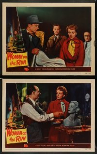 3z527 WOMAN ON THE RUN 7 LCs '50 cool images of Ann Sheridan, Dennis O'Keefe, film noir!