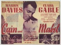 4a047 CAIN & MABEL herald '36 pretty Marion Davies, boxer Clark Gable, great different images!