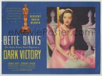 4a066 DARK VICTORY herald '39 pretty Bette Davis gives another Academy Award performance!