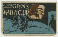 4a153 MAD HOUR die-cut herald '28 Alice White, from the novel by Elinor Glyn, great artwork!