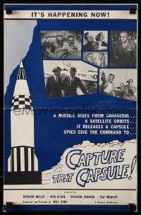 4a304 CAPTURE THAT CAPSULE pressbook '61 sci-fi art, an exciting adventure from today's headlines!
