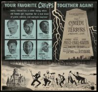 4a310 COMEDY OF TERRORS pressbook '64 Boris Karloff, Peter Lorre, Vincent Price, Joe E. Brown!