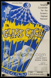 4a359 GLASS CAGE die-cut pressbook '63 filmed with brutal reality, a shattering emotional experience