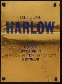 4a367 HARLOW foil pressbook '65 Carroll Baker in the title role, Martin Balsam