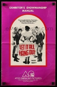 4a422 LET IT ALL HANG OUT pressbook '71 they laughed at his paintings, but not at his brush!