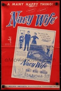4a460 NAVY WIFE pressbook '56 Joan Bennett is in the land of Geisha Girls in World War II!