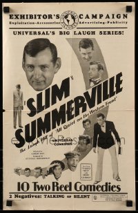 4a481 PARLEZ VOUS pressbook '30 Slim Summerville in Universal's big laugh series!