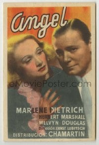 4a650 ANGEL Spanish herald '42 Marlene Dietrich & Herbert Marshall c/u, Ernst Lubitsch, Raphaelson
