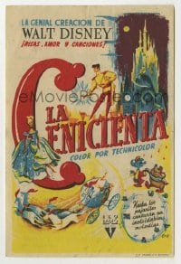 4a697 CINDERELLA Spanish herald '52 Walt Disney classic fantasy cartoon, great art!