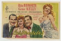 4a704 COVER GIRL Spanish herald '48 great different art of beautiful Rita Hayworth & Gene Kelly!