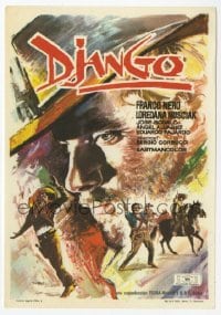 4a717 DJANGO Spanish herald '67 Sergio Corbucci spaghetti western, cool Mac art of Franco Nero!
