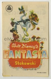 4a729 FANTASIA Spanish herald R58 art of Mickey Mouse & others, Disney musical cartoon classic!