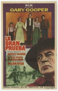 4a742 FRIENDLY PERSUASION Spanish herald '58 Gary Cooper, Dorothy McGuire & Anthony Perkins!