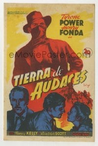 4a791 JESSE JAMES Spanish herald '47 Soligo art of outlaws Tyrone Power & Henry Fonda!
