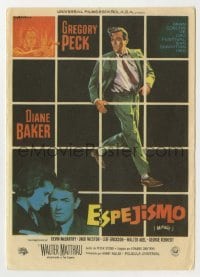 4a834 MIRAGE Spanish herald '65 different Albericio art of Gregory Peck & Diane Baker!