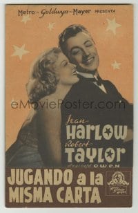 4a876 PERSONAL PROPERTY Spanish herald '40 different images of sexy Jean Harlow & Robert Taylor!