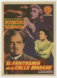 4a878 PHANTOM OF THE RUE MORGUE Spanish herald '54 Karl Malden, Patricia Medina, different image!