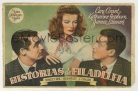 4a879 PHILADELPHIA STORY Spanish herald '44 Katharine Hepburn, Cary Grant, James Stewart, different
