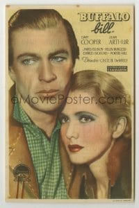 4a885 PLAINSMAN Spanish herald '43 great close up of Gary Cooper & Jean Arthur, Cecil B. DeMille