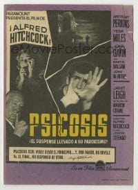 4a888 PSYCHO Spanish herald '61 Janet Leigh, Anthony Perkins, Alfred Hitchcock shown!