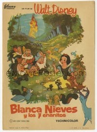 4a929 SNOW WHITE & THE SEVEN DWARFS Spanish herald R64 Disney cartoon classic, different art!