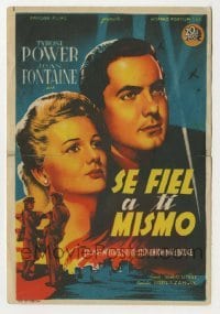 4a955 THIS ABOVE ALL Spanish herald '45 different Soligo art of Tyrone Power & Joan Fontaine!