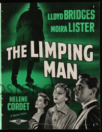4a254 LIMPING MAN English pressbook '53 Lloyd Bridges, Moira Lister, don't turn your back!