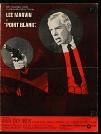 4a256 POINT BLANK English pressbook '67 Lee Marvin, Angie Dickinson, John Boorman film noir!