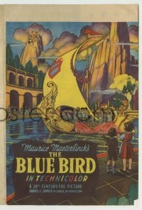 4a035 BLUE BIRD herald '40 Shirley Temple in 20th Century-Fox's answer to The Wizard of Oz!