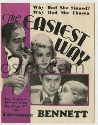 4a075 EASIEST WAY herald '31 Constance Bennett sleeps her way to the top, pre-Code love triangle!