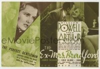 4a081 EX-MRS. BRADFORD herald '36 doctor William Powell & female detective writer Jean Arthur!