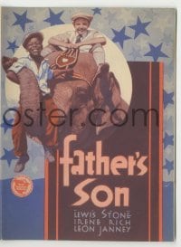 4a088 FATHER'S SON herald '32 Lewis Stone & Irene Rich, from Booth Tarkington story!