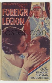 4a094 FOREIGN LEGION herald '28 Mary Nolan between Lewis Stone & Norman Kerry, rare!
