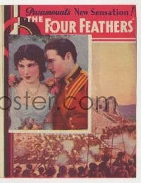 4a095 FOUR FEATHERS herald '29 Richard Arlen, Fay Wray, Clive Brook, William Powell, Schoedsack