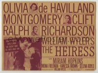 4a111 HEIRESS herald '49 Olivia de Havilland & Montgomery Clift, directed by William Wyler!