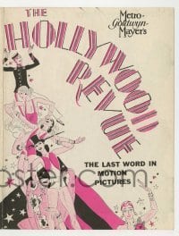 4a119 HOLLYWOOD REVUE herald '29 talking, singing, dancing sensation, Singin' in the Rain 1st time
