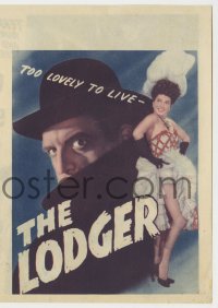 4a148 LODGER herald '43 Laird Cregar as Jack the Ripper, sexy Merle Oberon, George Sanders!