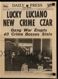 4a152 LUCKY LUCIANO herald '74 Gian Maria Volonte, Rod Steiger, cool Daily Press newspaper style!
