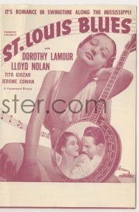 4a206 ST. LOUIS BLUES herald '39 great romantic images of sexy Dorothy Lamour & Lloyd Nolan!