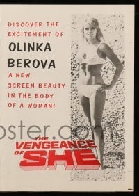 4a227 VENGEANCE OF SHE herald '68 Hammer fantasy, discover the excitement of sexy Olinka Berova!