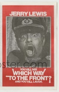 4a233 WHICH WAY TO THE FRONT herald '70 wacky c/u of Jerry Lewis as German general w/monocle!
