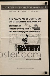 4a306 CHAMBER OF HORRORS pressbook '66 close up of Patrick O'Neal wielding cleaver!