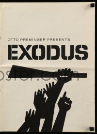 4a334 EXODUS pressbook '61 directed by Otto Preminger, lots of Saul Bass artwork throughout!