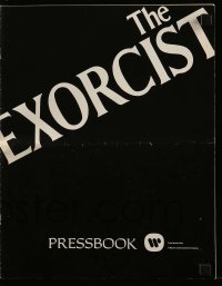 4a335 EXORCIST pressbook '74 William Friedkin, Max Von Sydow, William Peter Blatty classic!