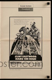 4a365 HANG 'EM HIGH pressbook '68 cowboys Clint Eastwood & Dennis Hopper, sexy Inger Stevens!