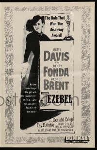 4a399 JEZEBEL pressbook R56 Bette Davis, Henry Fonda, George Brent, directed by William Wyler!